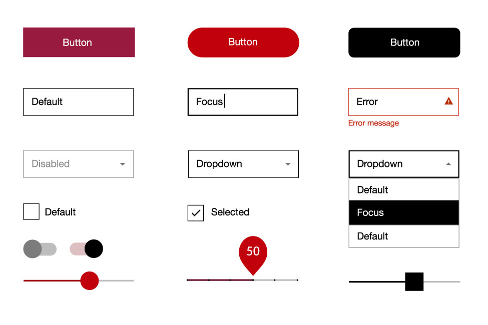 Example for a section of a styleguide